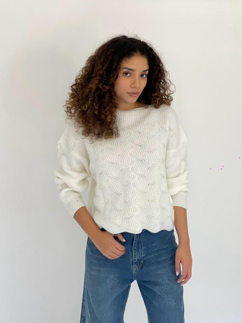 Flower Sweater- Perla