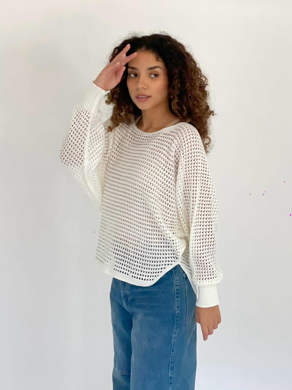 Ojal sweater- Blanco