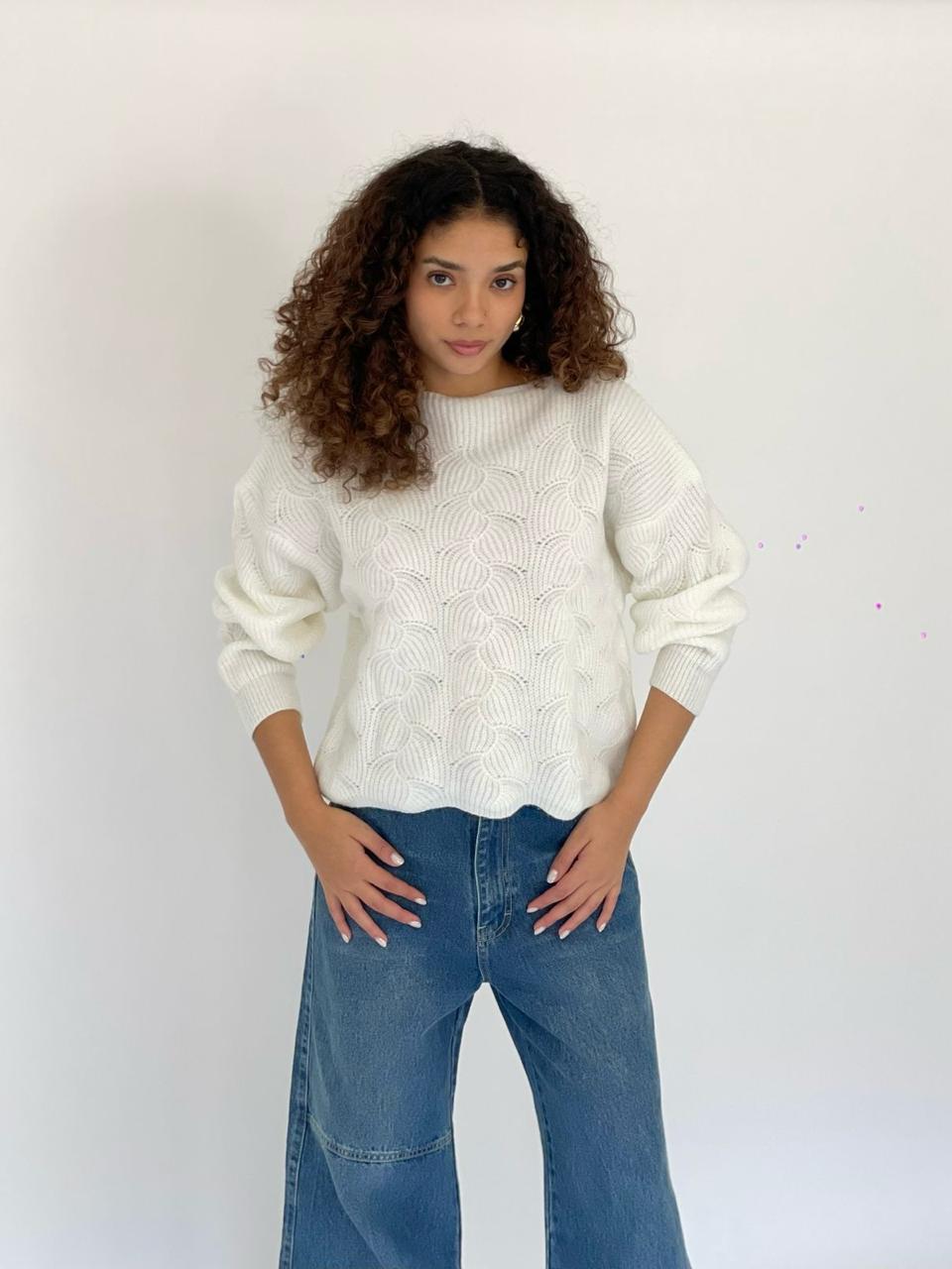 Flower Sweater- Perla