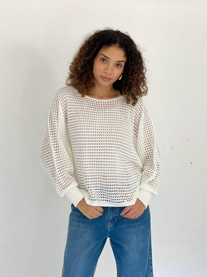 Ojal sweater- Blanco